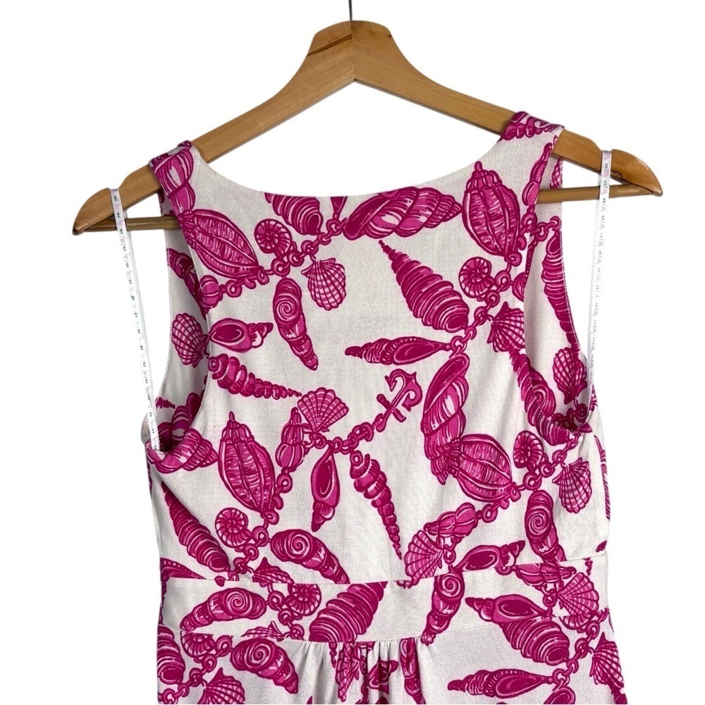 LILLY PULITZER PATTY FALLIN IN LOVE A LITTLE SEASHELL V NECK SLEEVELESS DRESS - Picture 6 of 12